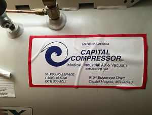 Capital Compressor  Industrial Air and Vacuum with Baldor M3115 complet system.
