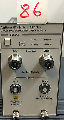 Agilent / HP 83494A 9.953 Gb/s Single mode Clock Recovery Module W OPT 115