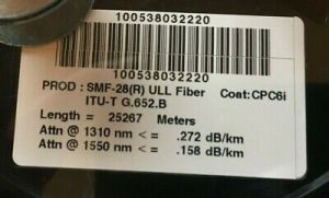 Corning SMF-28(R) ULL FIBER  Optical Bare Fiber 15,000m / 15km