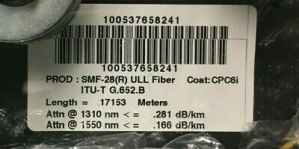 Corning  SMF-28e(R) ULL FIBER  Optical Bare Fiber 17km  W LC connector