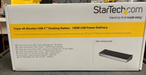 StarTech AC DK30CH2DEP Triple Monitor 4K USB-C Dock with 5xUSB3.0 Ports 100W