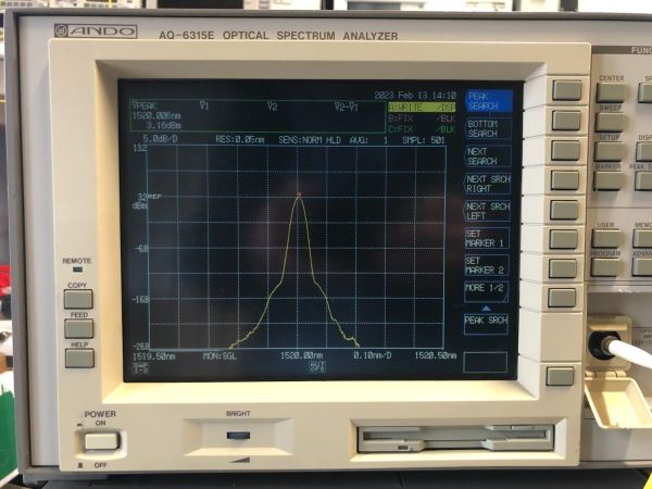 Ando AQ6315E Optical Spectrum Analyzer 350 to 1750 nm